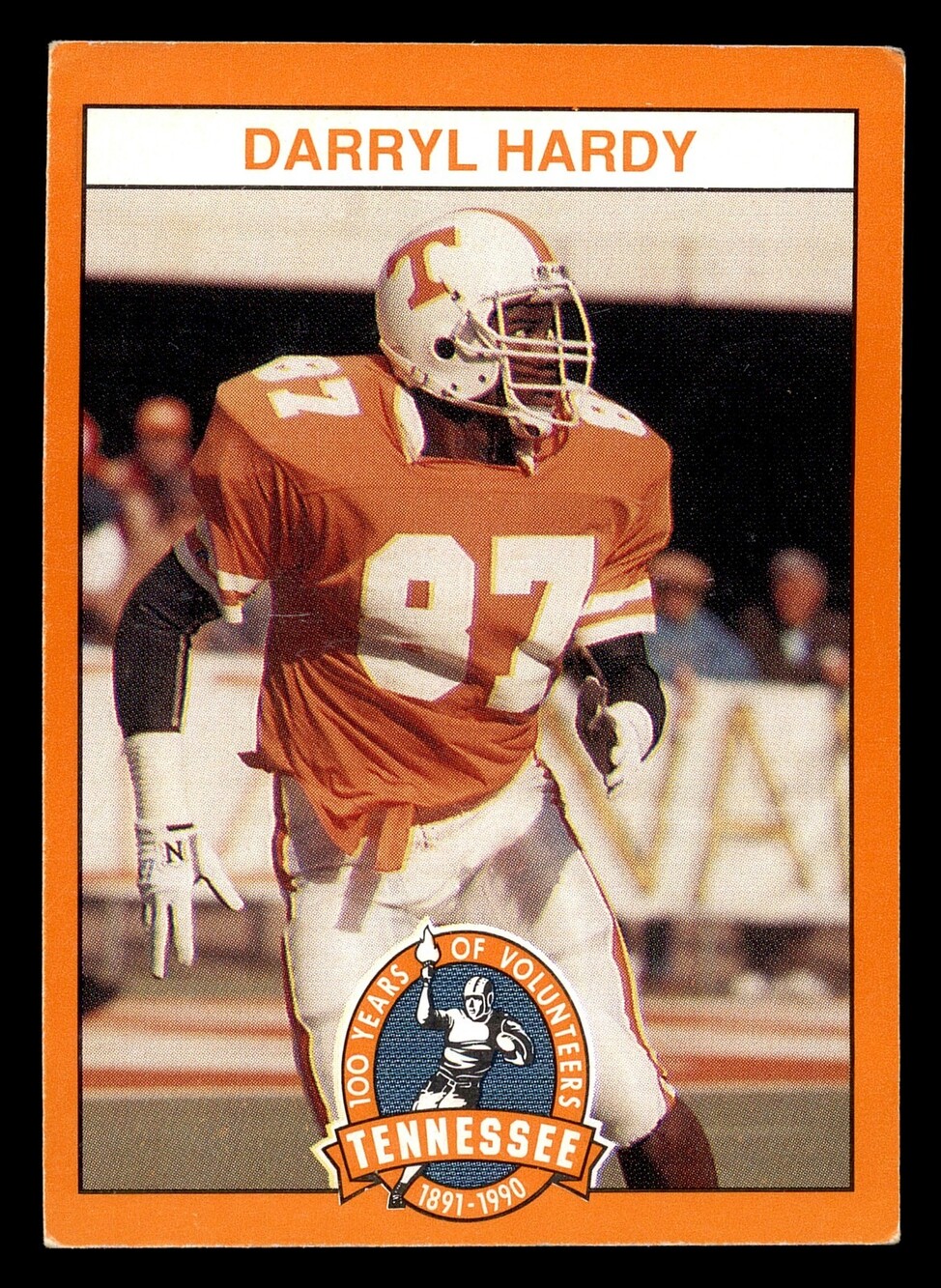 1990 Tennessee Volunteers Centennial #87 Darryl Hardy Football Card